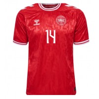 Dänemark Mikkel Damsgaard #14 Fußballbekleidung Heimtrikot EM 2024 Kurzarm